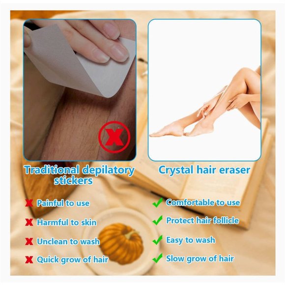 Painless Exfoliation Crystal Hair Shaver Magic Hair Remover for Arms Leg Back - Picture 11 of 12